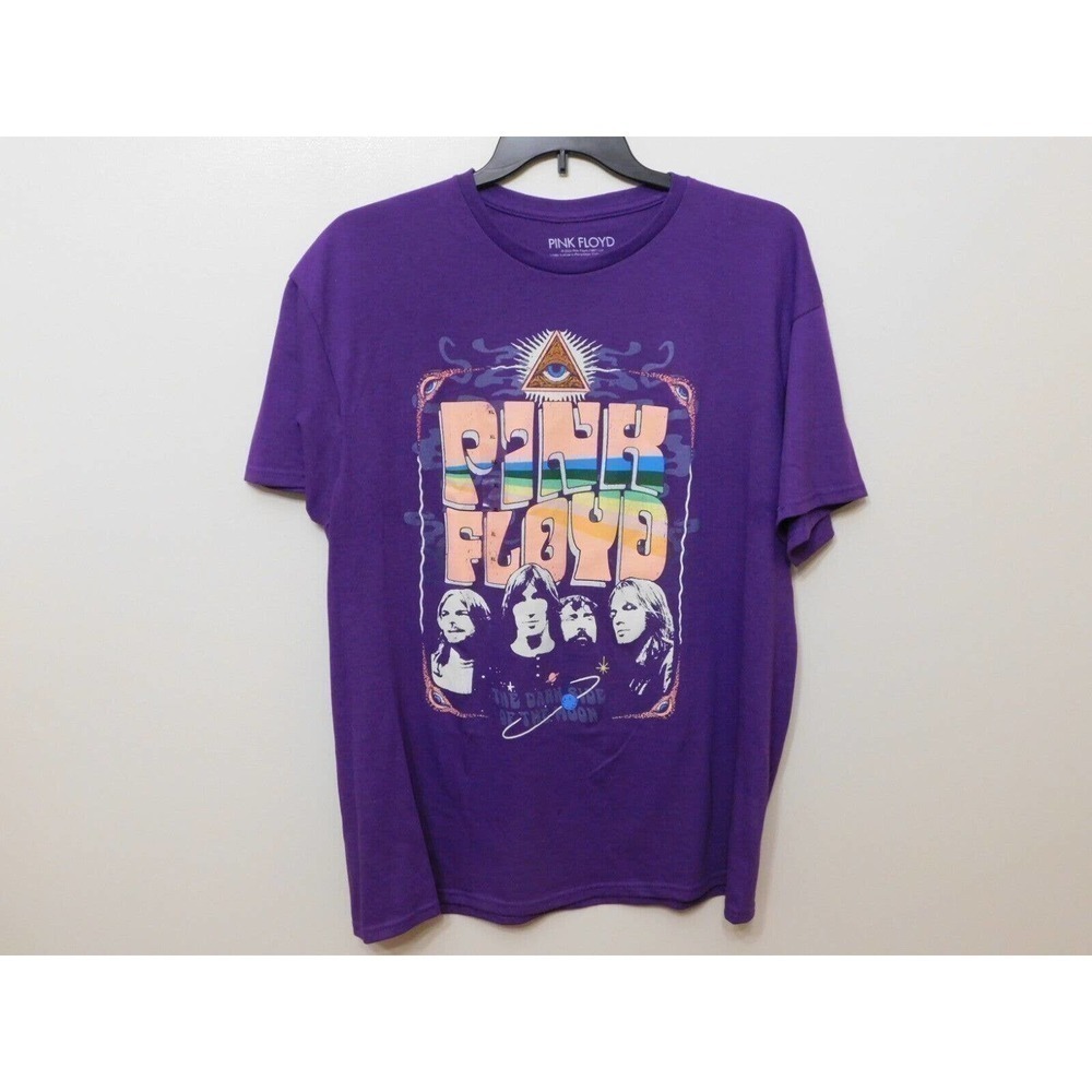 Pink Floyd Purple Dark Side of the Moon Short Sleeve Graphic T-Shirt Size XL